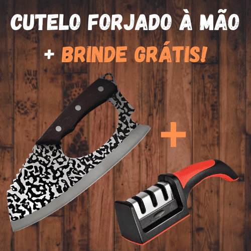 Cutelo Forjado á Mão + Brinde exclusivo